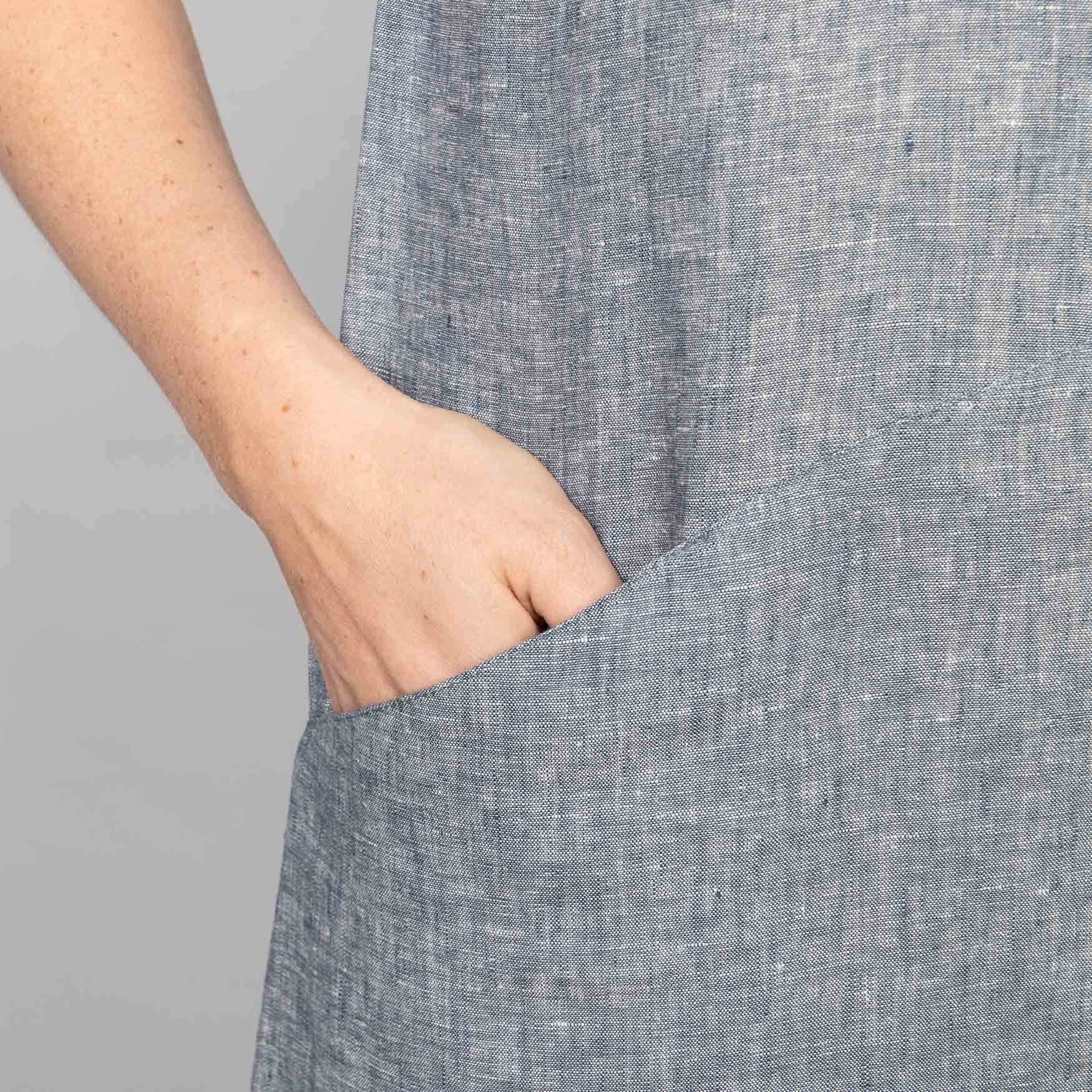 Leinenkleid mit Tasche – Lena