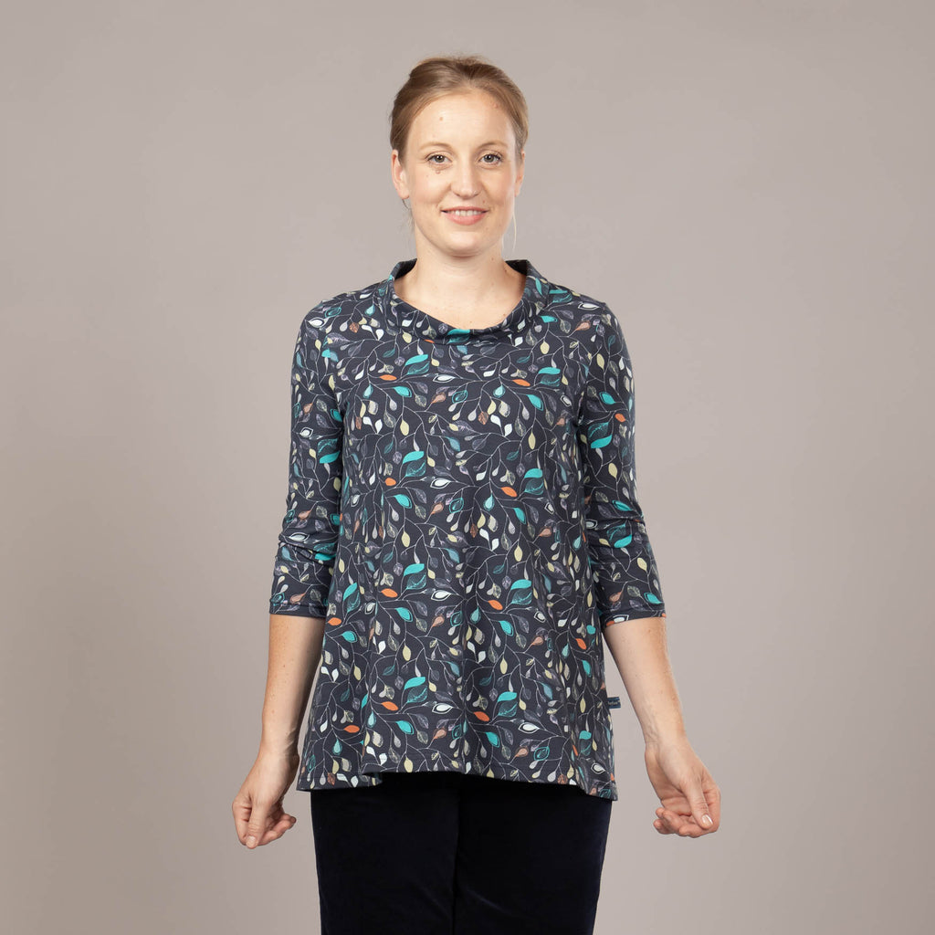 A-Linienshirt mit Kragen – bedruckt