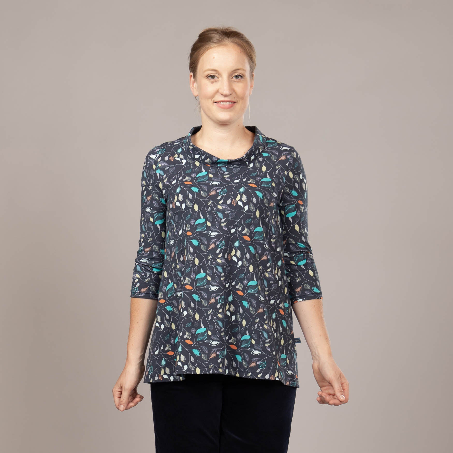 A-Linienshirt mit Kragen – bedruckt