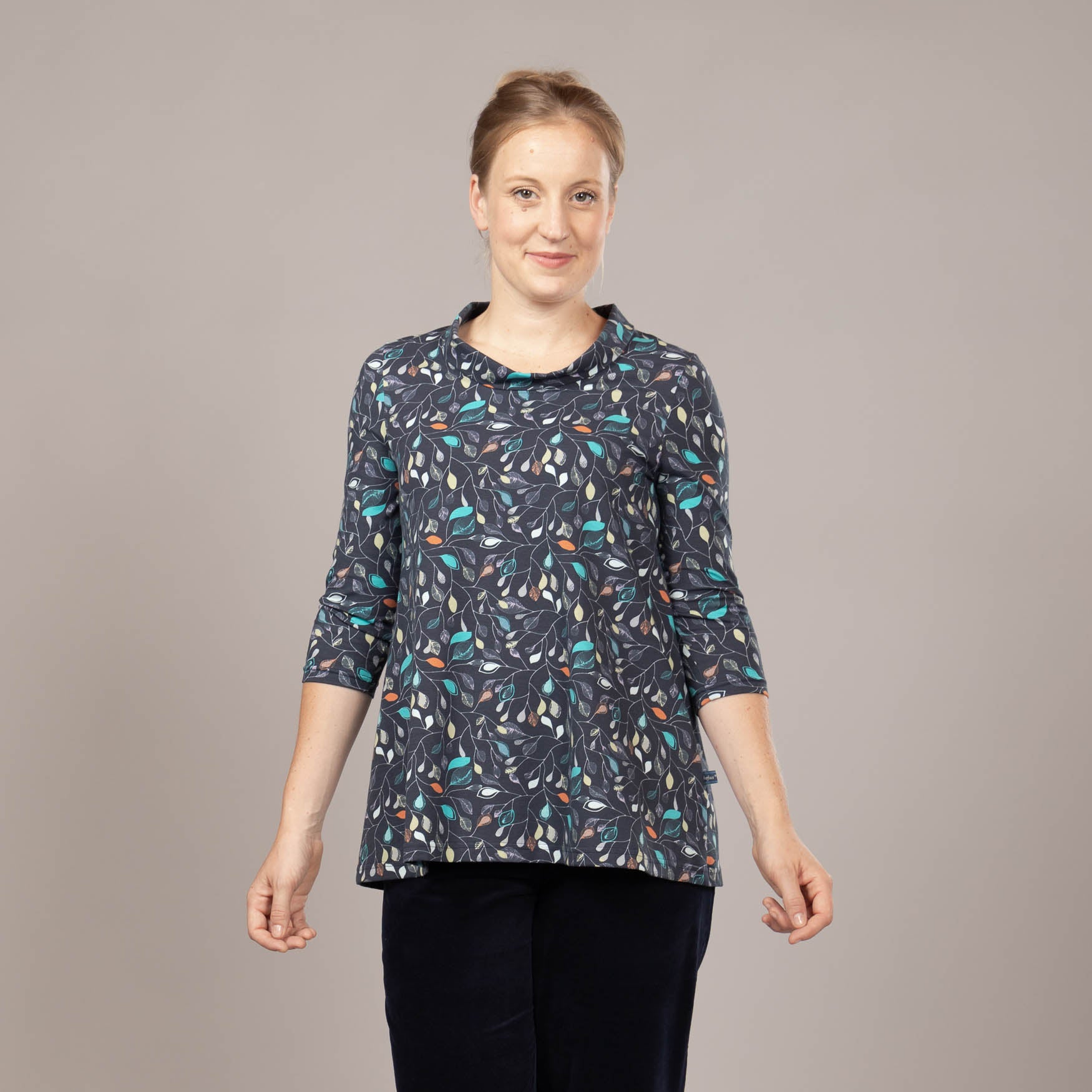 A-Linienshirt mit Kragen – bedruckt