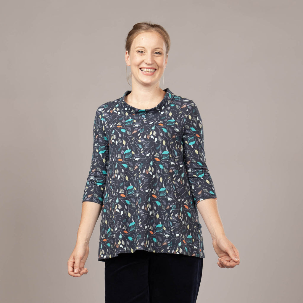 A-Linienshirt mit Kragen – bedruckt