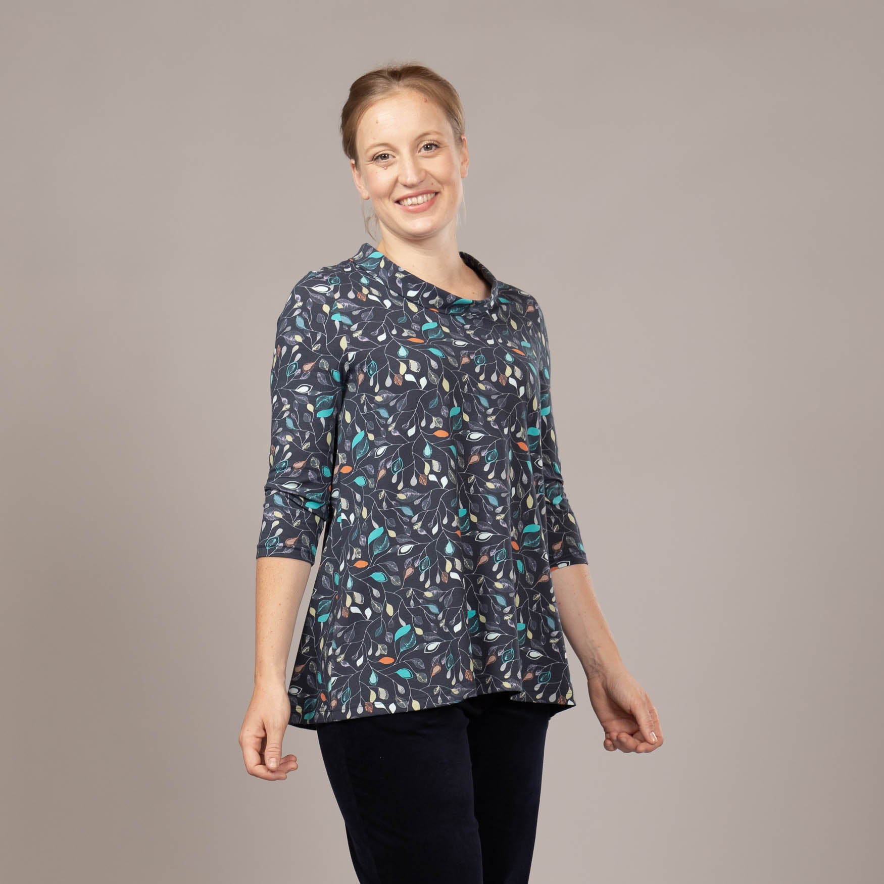 A-Linienshirt mit Kragen – bedruckt
