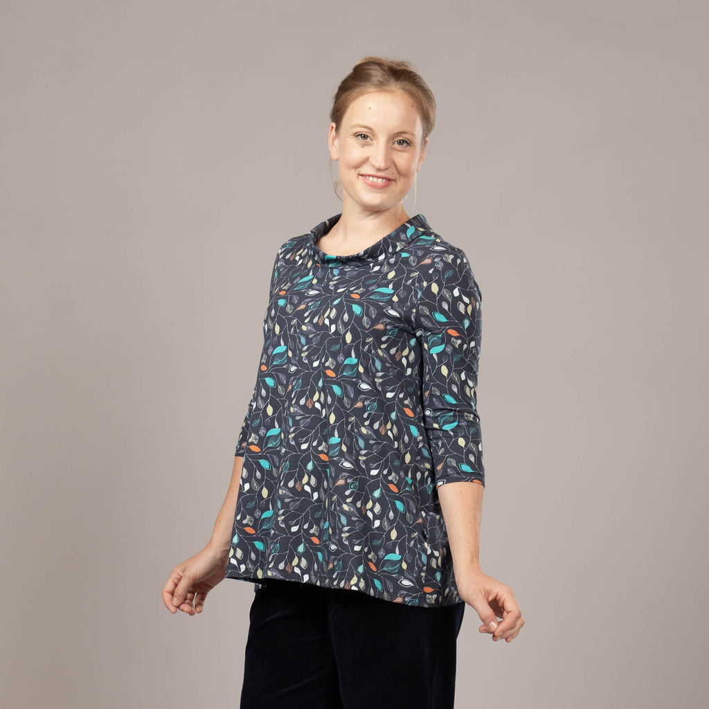 A-Linienshirt mit Kragen – bedruckt