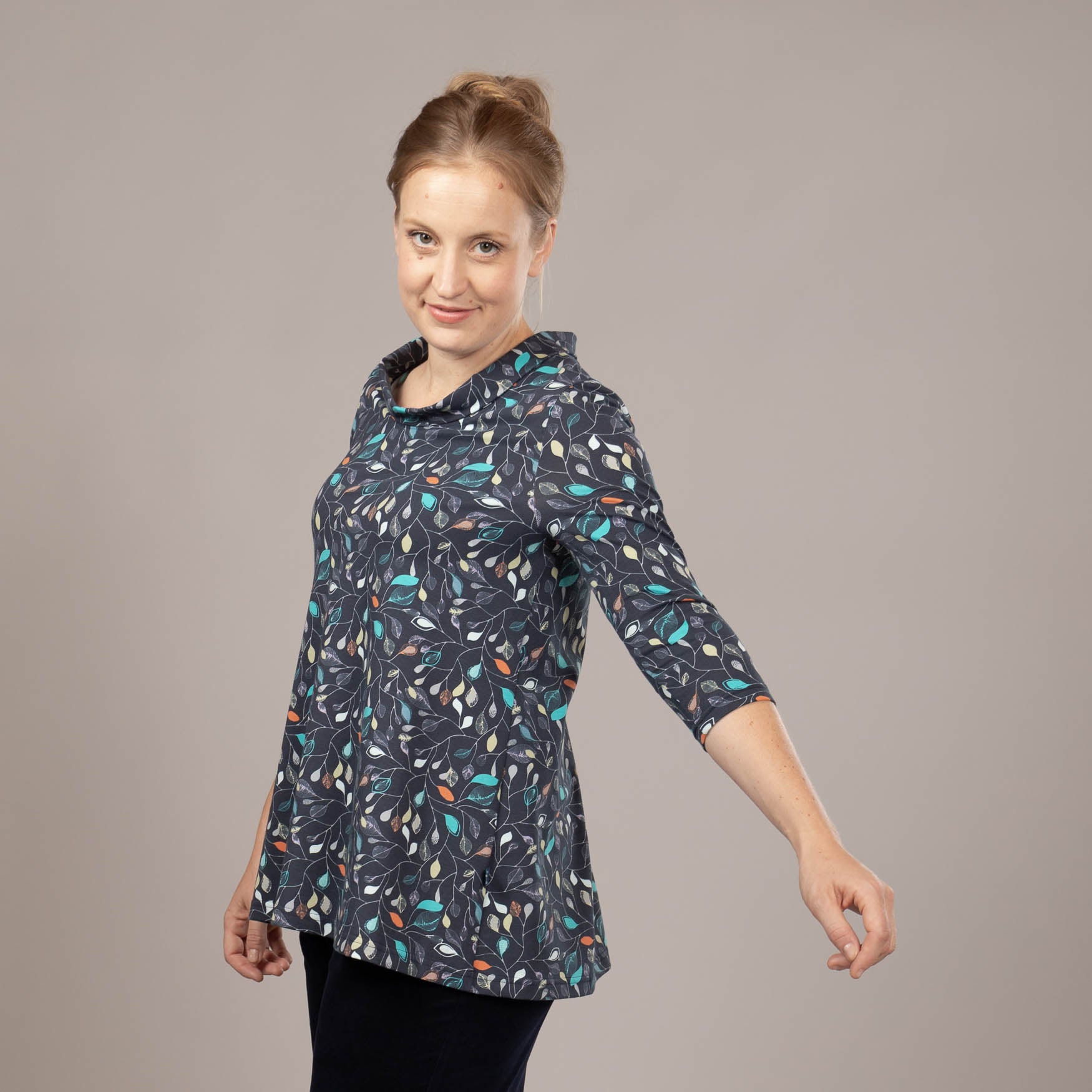 A-Linienshirt mit Kragen – bedruckt