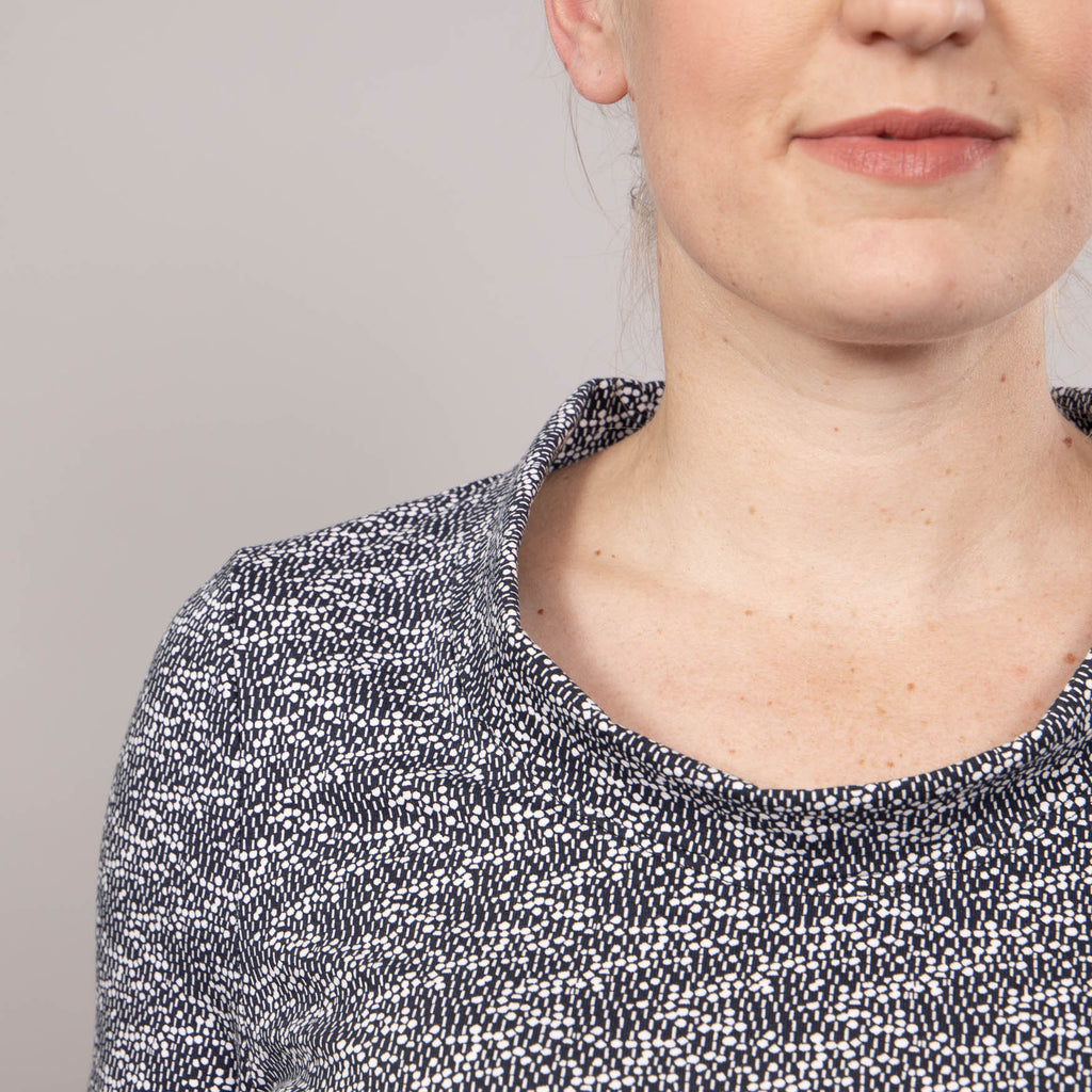 T-Shirt mit Klappkragen – bedruckt