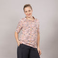 T-Shirt mit Klappkragen – bedruckt
