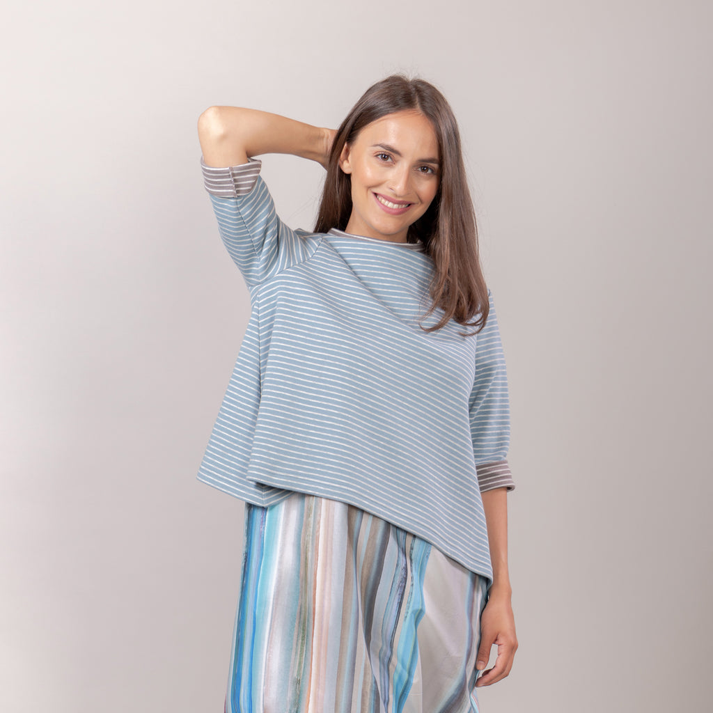 A-Linienshirt kurz – Ringel