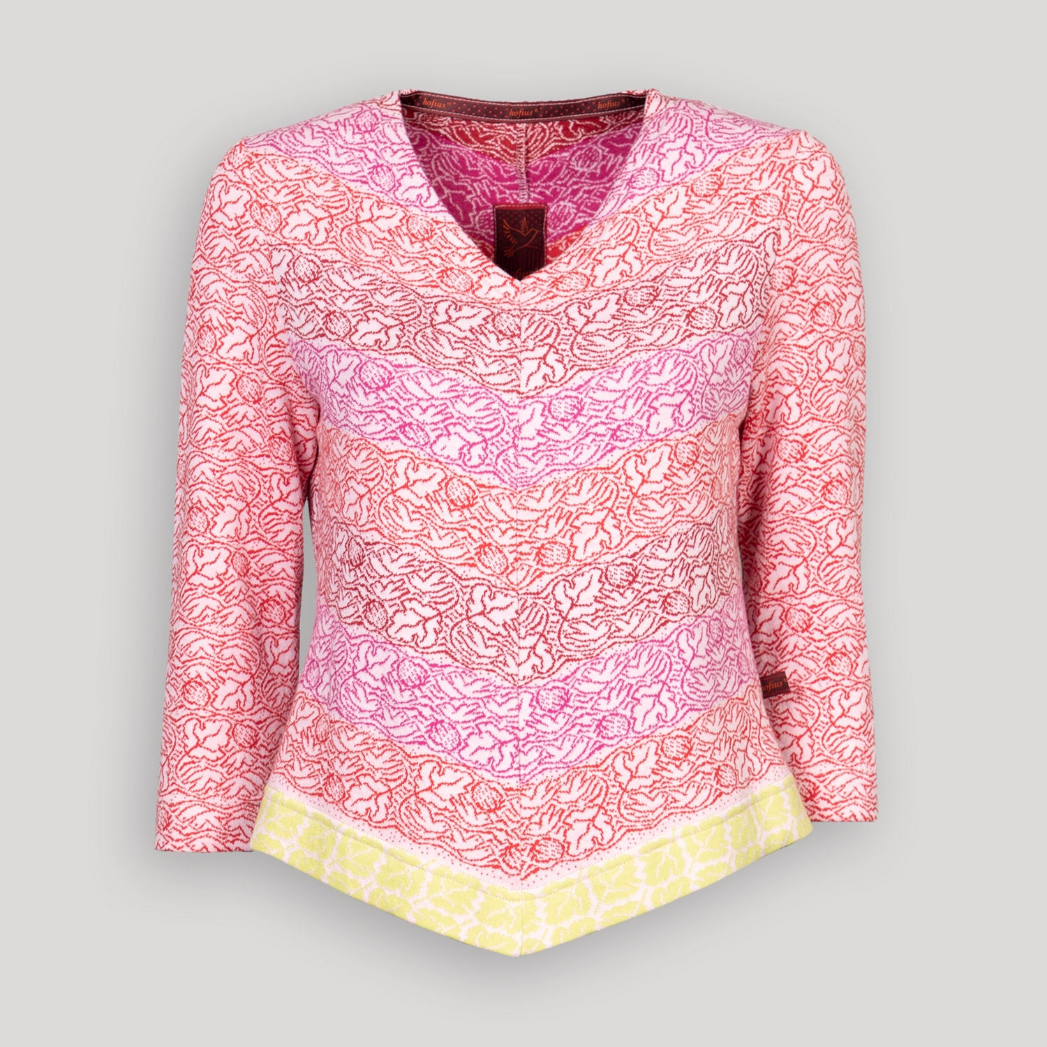 Zipfelpullover mit 3/4-Arm