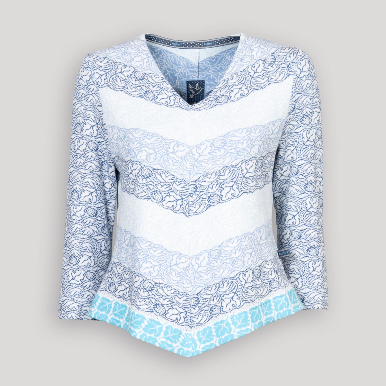 Zipfelpullover mit 3/4-Arm