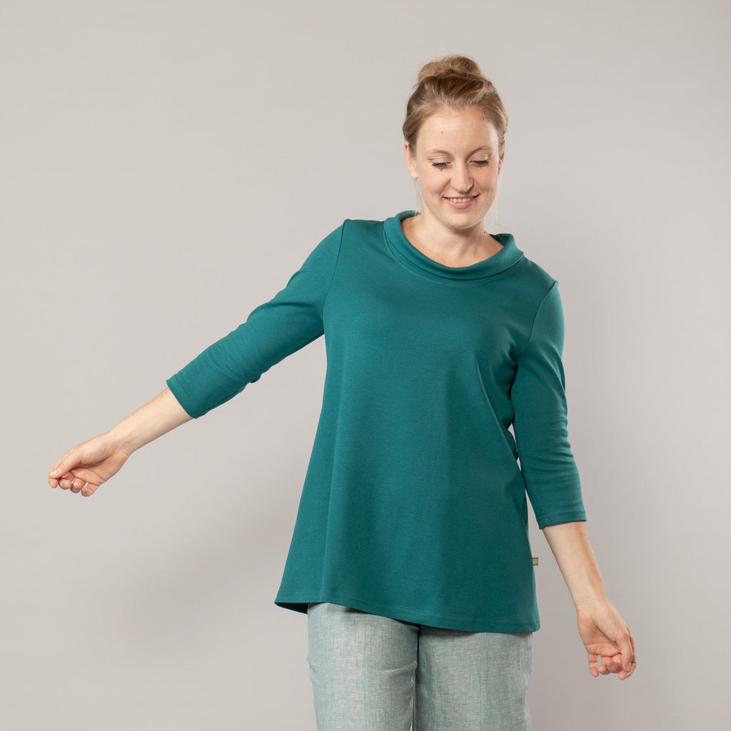 A-Linienshirt mit Kragen