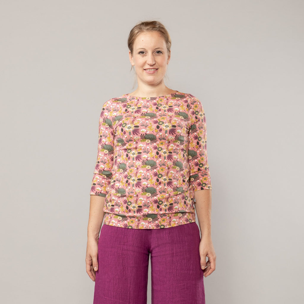 U-Bootshirt mit 3/4-Arm – bedruckt