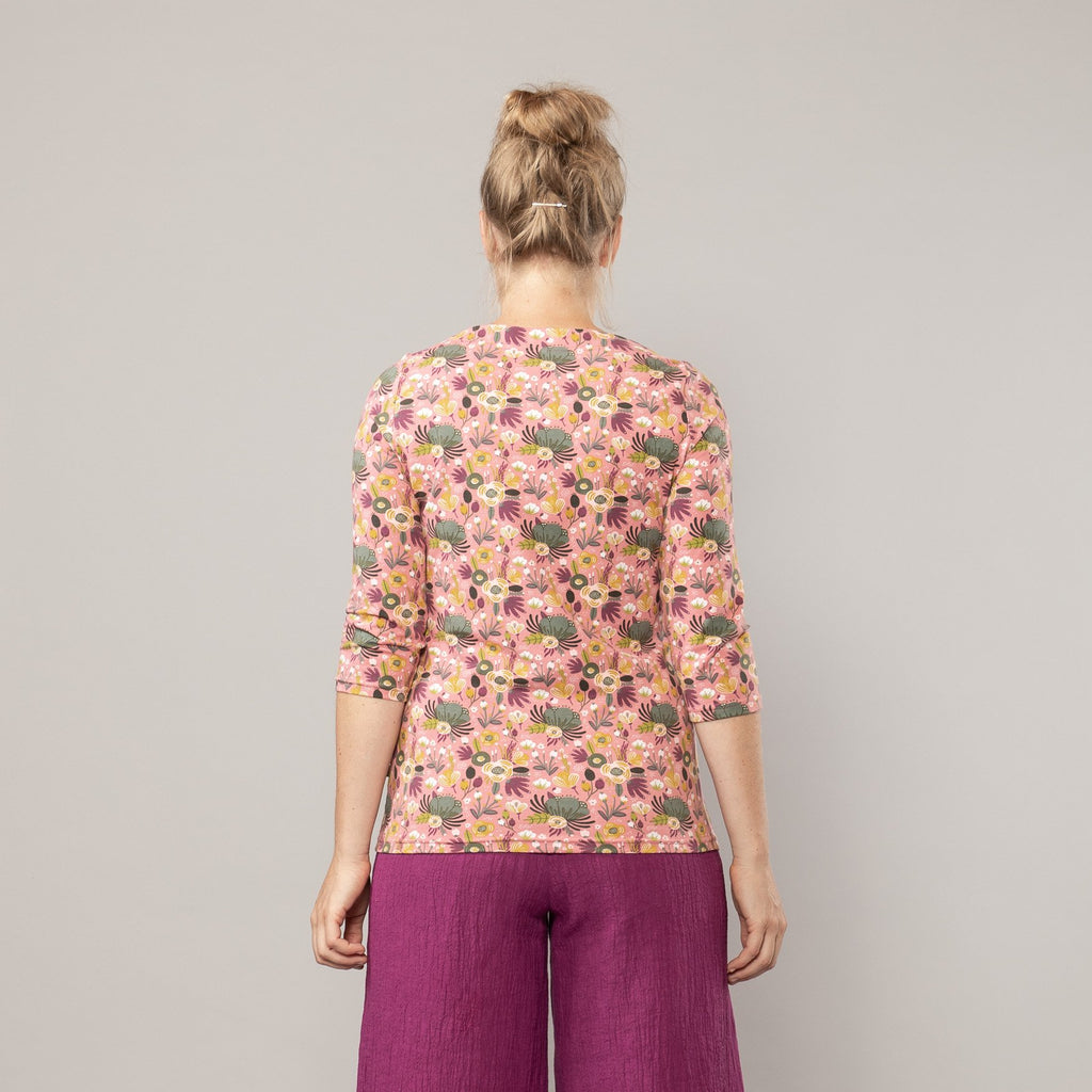 U-Bootshirt mit 3/4-Arm – bedruckt