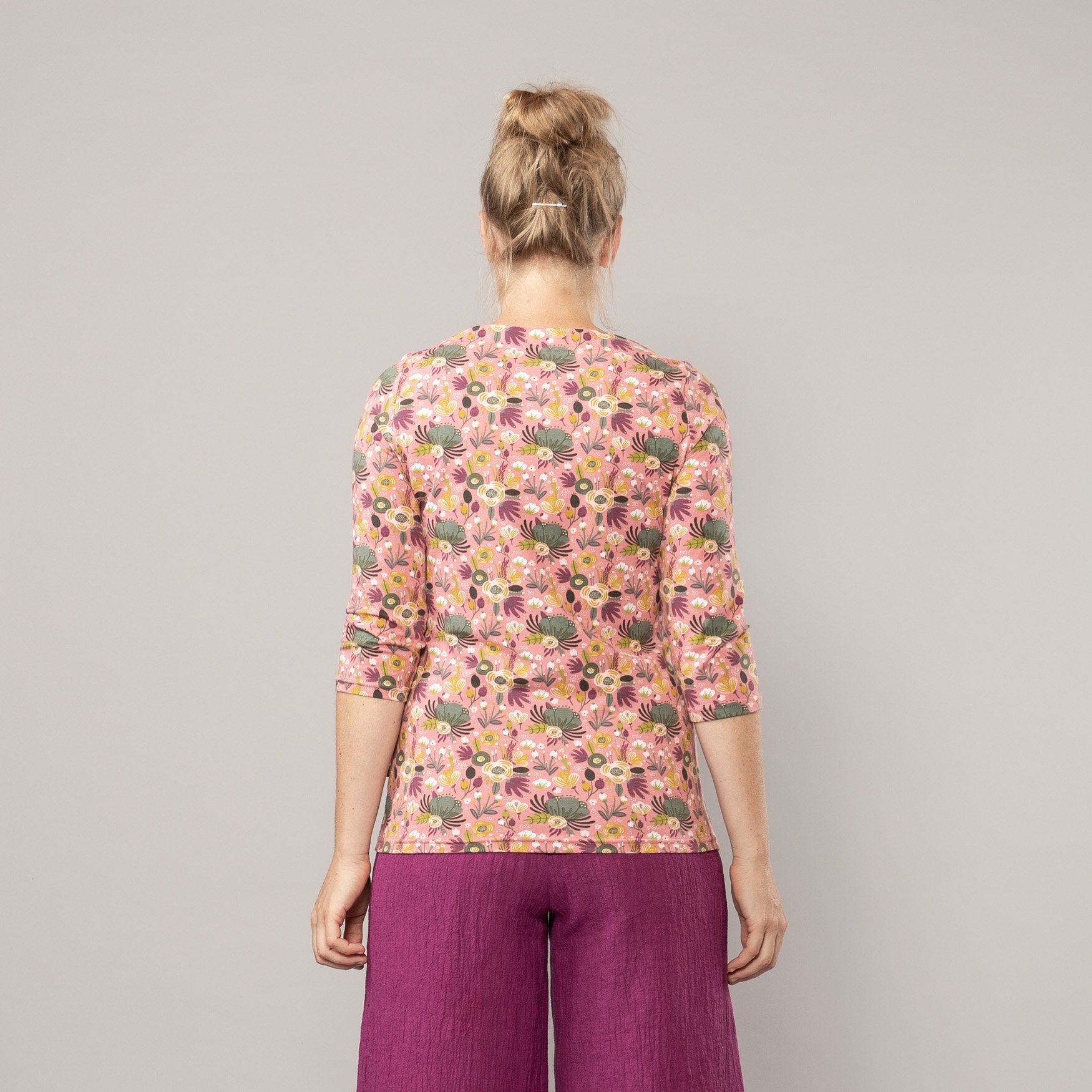 U-Bootshirt mit 3/4-Arm – bedruckt