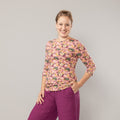 U-Bootshirt mit 3/4-Arm – bedruckt