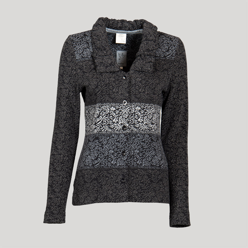 Jacke mit Rüschenkragen