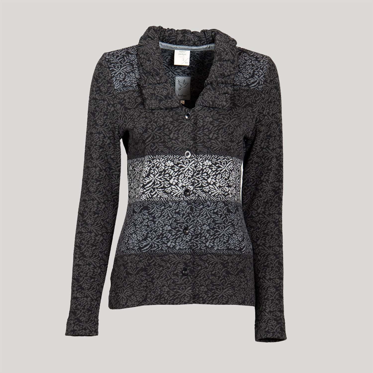 Jacke mit Rüschenkragen